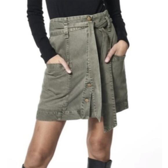 Young Fabulous & Broke Kace Denim High Waisted Paperbag Skirt Medium NWOT - Picture 8 of 9